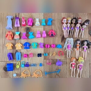 Colorful DMini Doll Fashion Lot – 10 Dolls + 30 Clothes & Accessoll Dress-Up Set